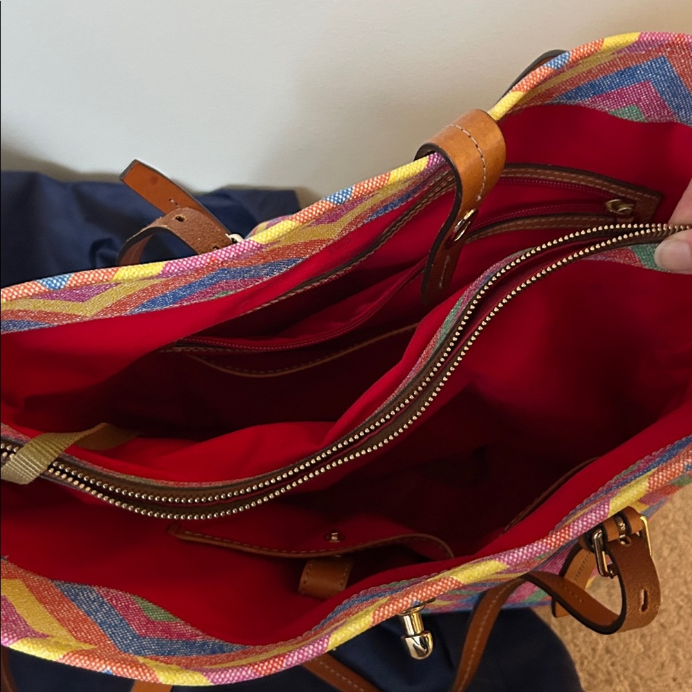 Dooney & Bourke Multicolor Chevron Tote - Picture 3 of 4